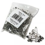 Safety Pins, Nickel-Plated, Steel, 2" Length, 144/Pack