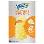 Heavy Duty Dusters Refill, Dust Lock Fiber, Yellow, 6/Box, 4 Box/Carton