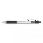 Comfort Grip Retractable Ballpoint Pen, 1mm, Black Ink, Clear Barrel, 48/Set