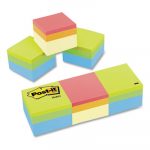 Mini Cubes, 2 x 2, Canary Yellow/Green Wave, 400-Sheet, 3/Pack