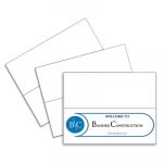 Scored Tent Cards, 11 x 4 1/4, White Cardstock, 50 Letter Sheets/Box