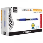 Sarasa Dry Gel X20 Retractable Gel Pen, Medium 0.7mm, Blue Ink, Translucent Blue Barrel, 36/Pack