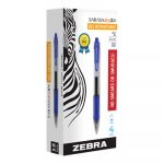 Sarasa Dry Gel X20 Retractable Gel Pen, Bold 1mm, Blue Ink, Translucent Blue Barrel, Dozen