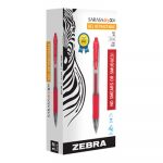 Sarasa Dry Gel X20 Retractable Gel Pen, Fine 0.5mm, Red Ink, Translucent Red Barrel, Dozen