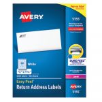 Easy Peel White Address Labels w/ Sure Feed Technology, Laser Printers, 0.66 x 1.75, White, 60/Sheet, 100 Sheets/Pack