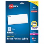 Easy Peel White Address Labels w/ Sure Feed Technology, Laser Printers, 0.5 x 1.75, White, 80/Sheet, 25 Sheets/Pack