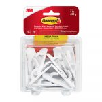 General Purpose Hooks, Small, 1 lb Cap, White, 24 Hooks and 28 Strips/Pack