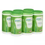 Compostable Cleaning Wipes, 7 x 7 1/2, Original Scent, 62/Canister, 6/Carton
