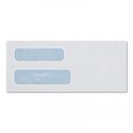 Double Window Security-Tinted Check Envelope, #8 5/8, Commercial Flap, Gummed Closure, 3.63 x 8.63, White, 500/Box