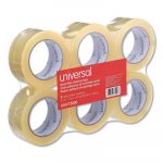 Quiet Tape Box Sealing Tape, 1.88" x 110yds, 3" Core, Clear, 6/Pack