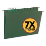 TUFF Hanging Folders with Easy Slide Tab, Letter Size, 1/3-Cut Tab, Standard Green, 20/Box