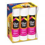 Permanent Glue Stics, White Application, 1.27 oz, 6/Pack