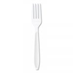 Impress Heavyweight Full-Length Polystyrene Cutlery, Fork, White, 1000/Carton