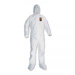 A30 Elastic Back and Cuff Hooded/Boots Coveralls, White, 3XL,21/Ct