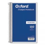 Coil-Lock Wirebound Notebooks, 3 Subjects, Medium/College Rule, Assorted Color Covers, 9.5 x 6, 150 Pages