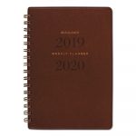 Signature Collection Academic Planner, 8 1/2 x 5 3/8, Distressed Brown,2019-2020