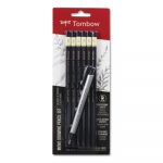 Drawing Pencil Set with Eraser, 2B/2H/4B/6B/B/HB, 2 mm, Black Lead, 6/Set