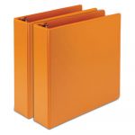 Earth?s Choice Biobased Durable Fashion View Binder, 3 Rings, 2" Capacity, 11 x 8.5, Coral, 2/Pack