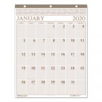 Recycled Large Print Monthly Wall Calendar, Leatherette Binding, 20 x 26, 2020