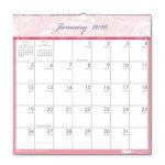 Recycled Breast Cancer Awareness Monthly Wall Calendar, 12 x 12, 2020