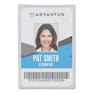 Clear ID Card Holder, Vertical, 2 5/16" x 3 11/16", 25/PK