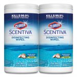 Scentiva Disinfecting Wipes, Pacific Breeze/Coconut, 70/Canister, 2/PK, 6 PK/CT