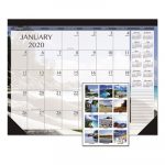 100% Recycled Earthscapes Seascapes Desk Pad Calendar, 22 x 17, 2020