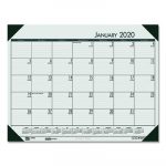 Recycled EcoTones Woodland Green Monthly Desk Pad Calendar, 22 x 17, 2020