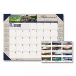 Recycled Motivational Photographic Monthly Desk Pad Calendar, 22 x 17, 2020