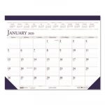 Recycled Two-Color Monthly Desk Pad Calendar, 22 x 17, 2020