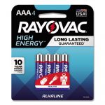 High Energy Premium Alkaline Battery, AAA, 4/Pack