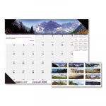 Recycled Mountains of the World Photo Monthly Desk Pad Calendar, 22 x 17, 2020