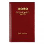 Standard Diary Recycled Daily Reminder, Red, 6 5/8 x 4 1/8, 2020