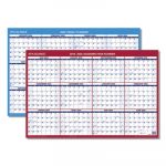 Horizontal Erasable Wall Planner, 36 x 24, Red - 2020, Blue/White - 2019-2020