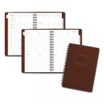 Signature Collection Distressed Brown Weekly Monthly Planner, 8 1/2 x 5 3/4, 2020-2021