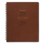 Signature Collection Distressed Brown Weekly Monthly Planner, 11 x 8 3/4, 2020-2021