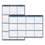 Recycled Poster Style Reversible/Erasable Yearly Wall Calendar, 18 x 24, 2020