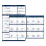 Recycled Laminated Write-On/Wipe-Off Jumbo Yearly Wall Calendar, 66 x 33, 2020