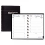 Daily Appointment Book, 15-Minute Appointments, 8 x 5, Black, 2020