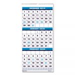 Recycled Three-Month Format Wall Calendar, 8 x 17, 14-Month (Dec-Jan) 2019-2021