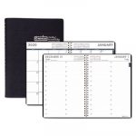 Recycled 24/7 Daily Appointment Book/Monthly Planner, 10 x 7, Black, 2020