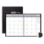 Two-Year Monthly Hard Cover Planner, 11 x 8 1/2, Black, 2020-2021