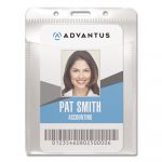 PVC-Free Badge Holders, Vertical, 3" x 4", Clear, 50/Pack