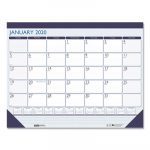 100% Recycled Contempo Desk Pad Calendar, 22 x 17, Blue, 2020
