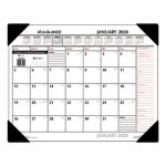Two-Color Monthly Desk Pad Calendar, 22 x 17, 2020