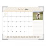 Puppies Monthly Desk Pad Calendar, 22 x 17, 2020