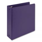 Earth's Choice Biobased Economy Round Ring View Binders, 3 Rings, 3" Capacity, 11 x 8.5, Purple