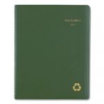 Recycled Weekly/Monthly Classic Appointment Book, 10 7/8 x 8 1/4, Green, 2020