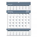 Recycled Bar Harbor Three-Months-per-Page Wall Calendar, 12 x 17, 2019-2021