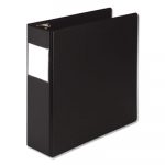 Earth's Choice Round Ring Reference Binder, 3 Rings, 3" Capacity, 11 x 8.5, Black